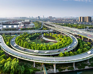 widok z góry na autostradę